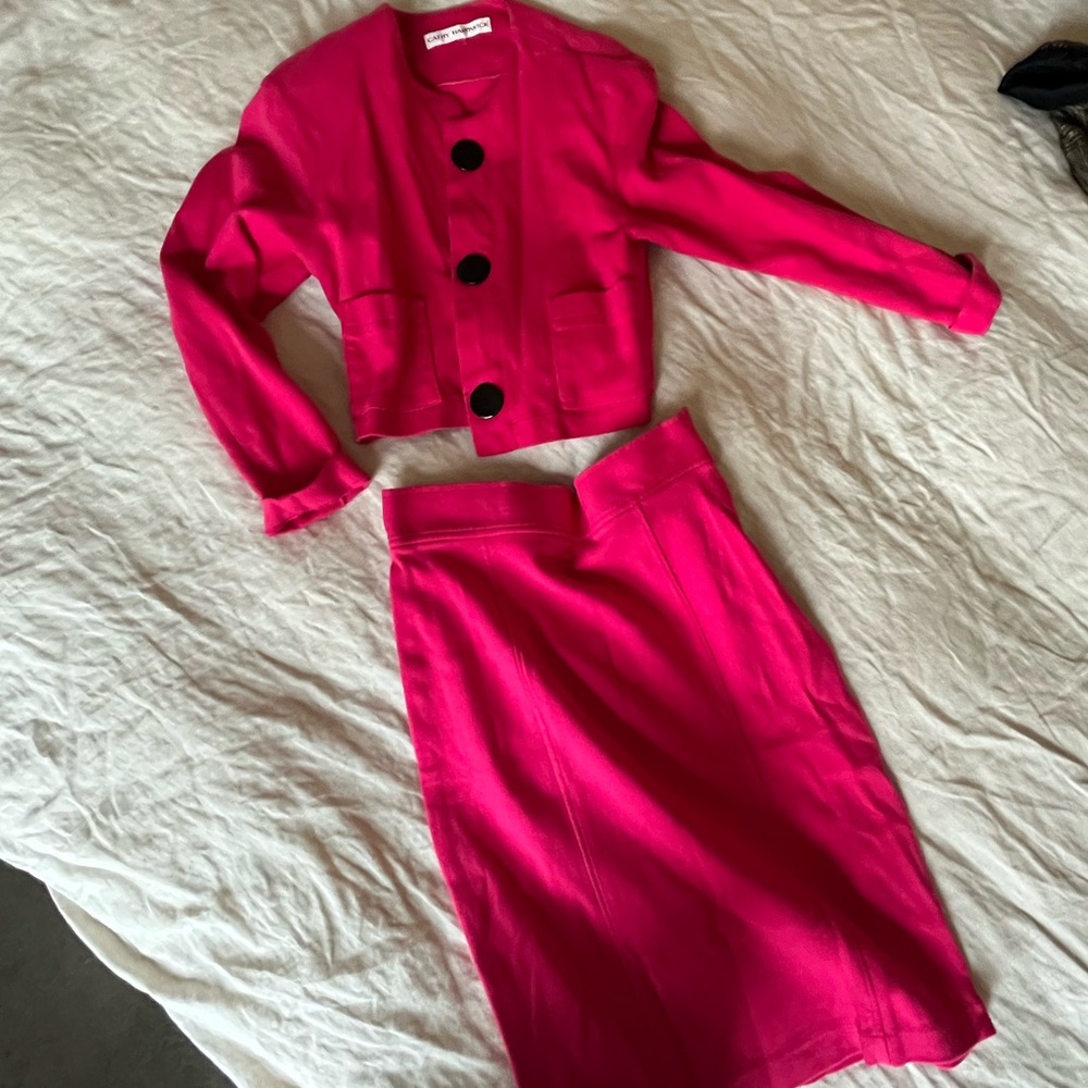 Pink Pencil Skirt Set